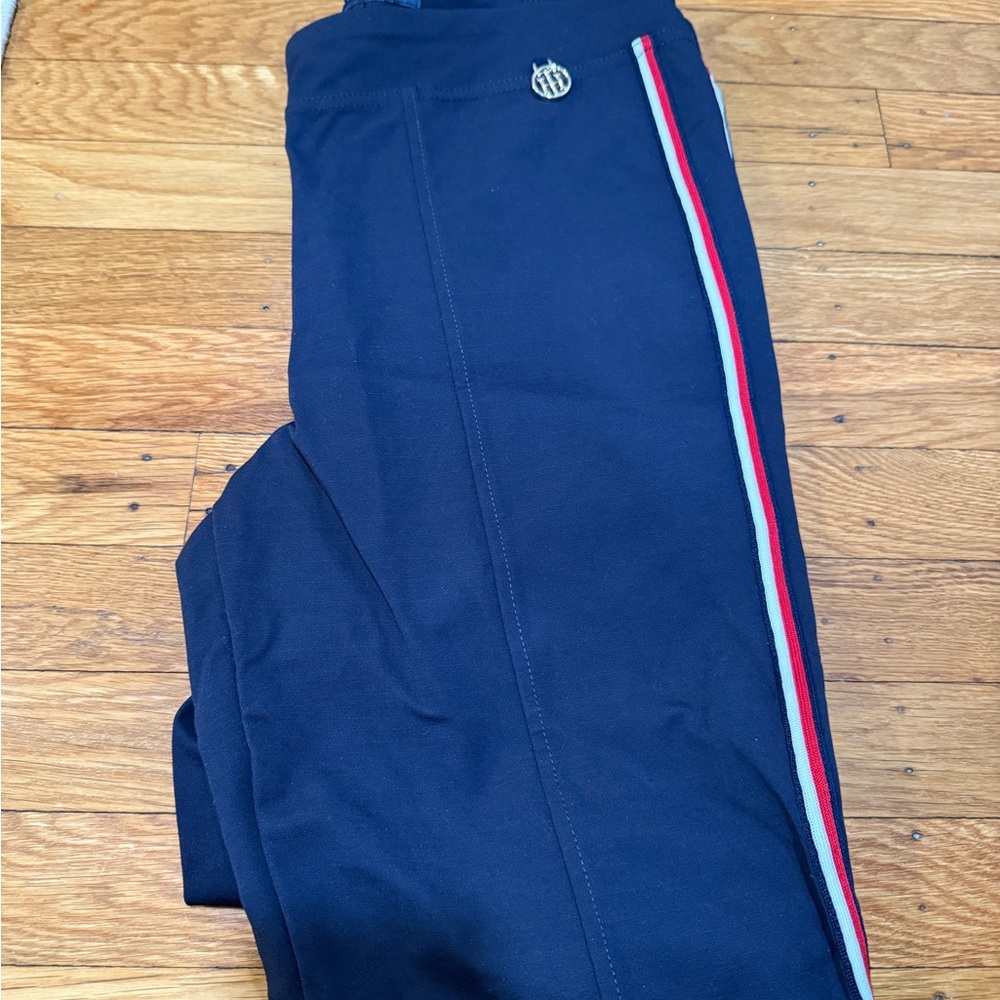 Tommy Hilfiger women Navy capris length with Red and White Stripes